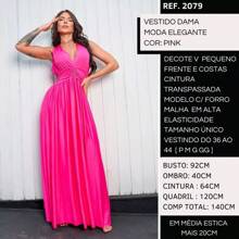 Elegant Long Party Dress Premium Bridesmaid Bridesmaid Engagement - 玫紅色 - 查看 3