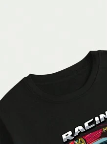 Cotton T-Shirt Car T-Shirt Streetwear Style Printed Men's Soft - màu đen - Xem 2