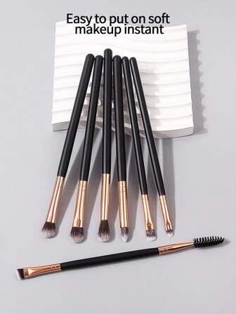 7pcs Professional Eye Makeup Brush Set - Eyeshadow Brush, Blending Brush, Dual-Ended Lash Comb & Brow Brush, Ideal For Beginners And Experts,Brush Set,Makeup Brush Kit,Make Up Brush Set,Make Up Set Complete,Makeup Brush Set,Complete Makeup Kit,Brush Kit,Brushes Makeup Set,Makeup Gift Set,Set