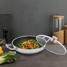 Stainless Steel Pan With Cooking Lid, Non Stick Frying Pan, Stainless Steel Frying Pan 32cm/12.59in