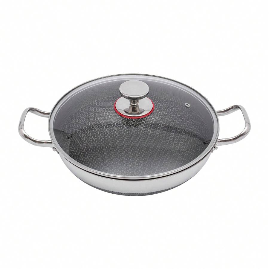 Stainless Steel Pan With Cooking Lid, Non Stick Frying Pan, Stainless Steel Frying Pan 32cm/12.59in