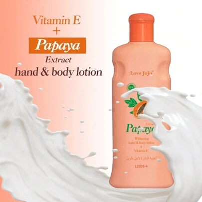LoveJoJo 300ml Loción corporal de papaya que hidrata y rejuvenece la piel del Body, loción corporal con fragancia, loción corporal hidratante que refresca y no deja grasa
