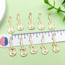 20 chiếc KC Vàng hợp kim Guitar Charm DIY Mặt dây chuyền cho vòng tay Trang sức Thủ công Phụ kiện Trang sức Vật tư - Màu vàng - Xem 4