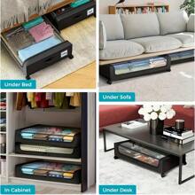 2 Gói Lưu Trữ Dưới Giường Có Bánh Xe, Dung Tích Lớn Lưu Trữ Dưới Giường Có Nắp Trong Suốt, Quai Cầm, Nhãn, Tổ Chức Lưu Trữ Giày Dép Dưới Giường Cho Quần Áo, Đồ Chơi, Giày Dép, Chăn, Sách Lưu Trữ Dưới Giường Đồ Dùng Thiết Yếu Khi Đi Học Trang Trí Phòng, Trang Trí Nhà Cửa, Trang Trí Phòng Ngủ Tổ Chức Lưu Trữ Và Lưu Trữ Đồ Cho Chó Con Giữ Váy Quần Short Vỏ Điện Thoại Bikini Váy Mùa Hè Cho Nữ Váy Váy Mùa Hè Váy Móng Tay Quần Jean Áo Váy Trắng Váy Cho Nữ - màu đen - Xem 5