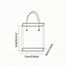 24pcs, 8.27"X5.91"X3.15" Eid Mubarak Paper Gift Bags, New, Eid Party Supplies, Eid Candy Bags, Ramadan Party Decorations, Eid, Ramadan Decorations, Mosque Shape Decor, Shopping Bags - Multicolor - View 8