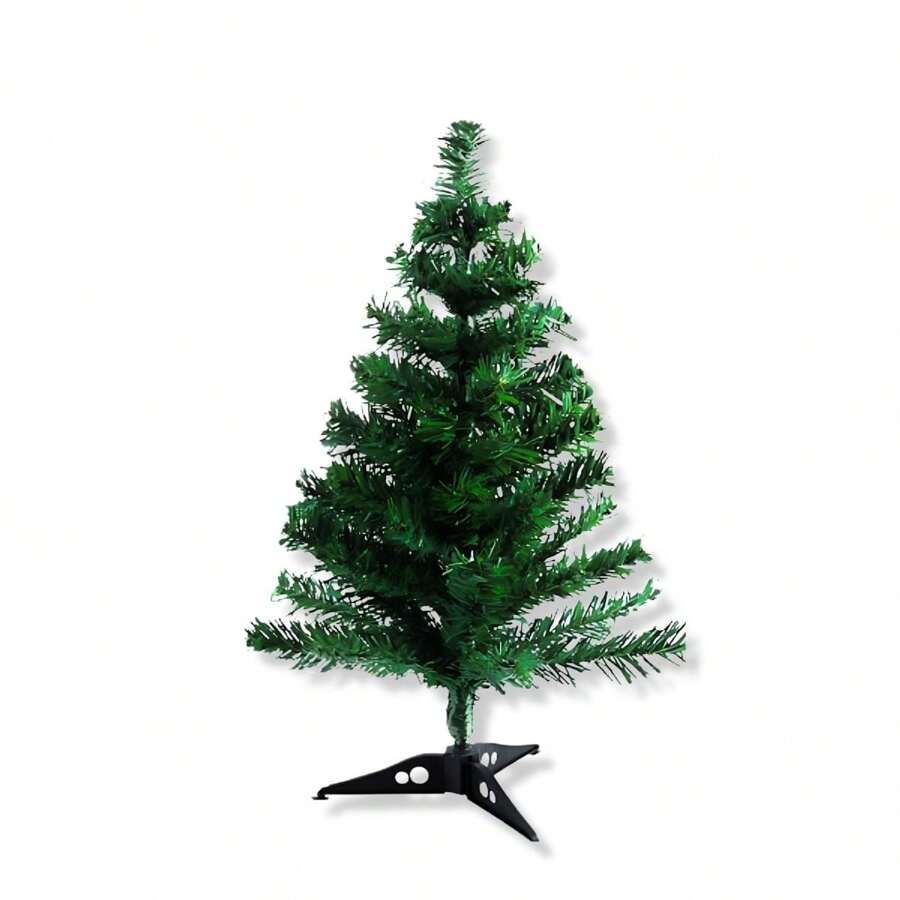 Arvore pinheiro pinheirinho de Natal pequena simples 60cm - Verde - Verde - Visão 1