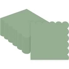 20 件/40 件/120 件，鸡尾酒餐巾，扇形餐巾 6.5 X 6.5 英寸一次性纸巾渐变色餐巾带扇形边缘，适用于晚餐婚礼生日派对用品，淡色彩虹 - 彩色 - 查看 11