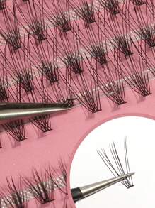 MAGEFY 240 racimos de pestañas postizas individuales de visón falso con rizo C, con rizos talla grande largos C, pestañas DIY personales de diferentes longitudes, pestañas naturales y suaves hechas a mano para uso diario, pestañas de manga para viajes, regalo para mujeres y niñas, 10D/20D