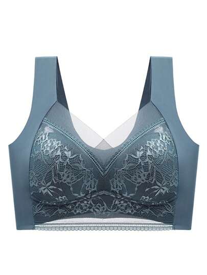 Hibobi 1 pieza Sujetador sin aros, ideal para busto grande, suave y cómodo, perfecto para uso diario