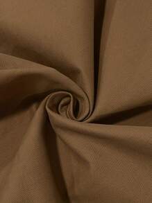 男士休闲纯棉衬衫，纯色，舒适，多口袋，复古风格，适合日常穿着，春秋季，长袖上衣