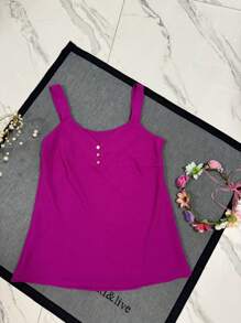 Women's Fashion Tank Top - Màu Hoa hồng đỏ - Xem 3