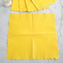 Yellow Flower Petals Design Disposable Paper Plates & Napkins, Enough For 24 Guests, Suitable For Birthday, Wedding, Party, And Family Picnics