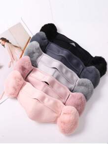 Mùa đông ấm áp ngoài trời leo núi du lịch bịt tai ấm áp cho phụ nữ cộng với lông cừu dày bảo vệ tai mặt nạ đi xe đạp 2 trong 1 chống gió mặt nạ đi xe đạp nam - Nhiều màu - Xem 2