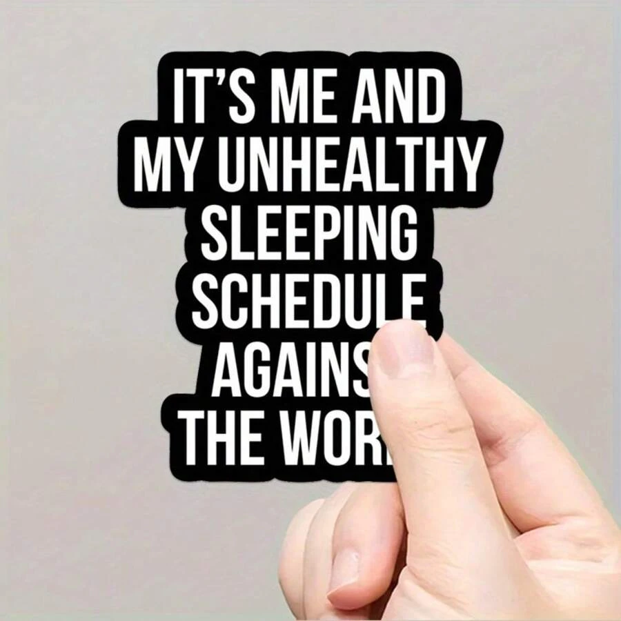 1pc Matte Asymmetrical Reusable Sticker, Self-Adhesive Decal For Laptop, Water Bottle, Wood, Plastic, Glass, Metal, Ceramic