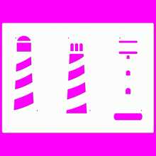 Stencil 21 X 29 Lighthouse For Background Hollow Mold For Painting On Fabric MDF Wood Wall Floor Paper T-Shirt Dishcloth - 白色 - 查看 5