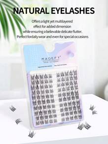 MAGEFY 100pcs CC Curl Manga DIY Extended Tail Cross Fox Eyelashes Cluster,Manga Tip Tail Fairy Hair,Lash Clusters Fox Eye Lash Clusters Cat Eyelashes Natural Eyelash Extension Volume Individual Individual Eyelash Extensions Faux Mink Lashes,Cosplay DIY Natural Clusters Eyelash, False Individual Eyelashes, Soft Eyelashes Bunches, Manga Lashes Thick For Makeup,Suitable For Daily Use, Carnival Parties, Music Festivals, Weddings,Gift - C - 查看 9