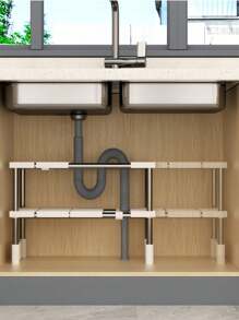 1 szt. 1/2 warstw elastyczny pionowy stojak do przechowywania, rama nośna ze stali nierdzewnej, panel plastikowy, regulowany rozmiar długości, nadaje się do przechowywania w kuchni, przechowywania w domu, przechowywania w akademiku, przechowywania przyborów kuchennych, dekoracji pokoju, nadaje się do kuchni, restauracji, imprezy, kempingu, spotkania, prezentu dla przyjaciół, prezentu dla rodziny