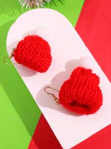 1 Cặp Mũ Giáng sinh nhiều màu sắc độc đáo và Bộ khăn quàng cổ hoa tai, Trang sức thời trang hợp thời trang vui nhộn cho phụ nữ dự tiệc Giáng sinh - Nhiều màu - Xem 5