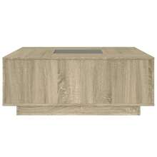 VidaXL Coffee Table With Infinity LED Sonoma Oak 100x100x40 Cm