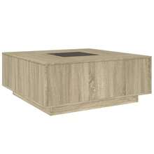 VidaXL Coffee Table With Infinity LED Sonoma Oak 100x100x40 Cm