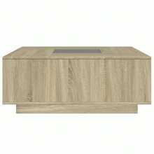 VidaXL Coffee Table With Infinity LED Sonoma Oak 100x100x40 Cm