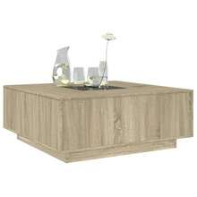 VidaXL Coffee Table With Infinity LED Sonoma Oak 100x100x40 Cm