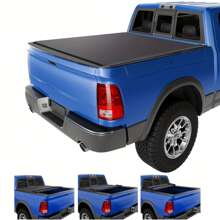Funda de cama de camioneta plegable cuádruple suave, compatible con Dodge Ram 1500 2009-2023 (incluye modelos clásicos y nuevos)/Dodge Ram 2500 3500 2003-2023, caja de 5,7 pies/6,4 pies sin Rambox - 5.7FT - Ver 1