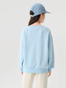 Balabala Jersey de forro polar con bordado para niñas, dulce para otoño/invierno 2024