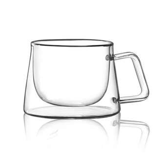 Double Wall Glass Cups, Transparent Drinking Mugs, Borosilicate Heat Resistant Glass Cups
