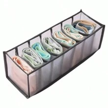 1件/3件布艺收纳袋，休闲家居便捷收纳内衣裤子衣服内衣收纳隔层抽屉式衣物隔层袋家用衣柜牛仔裤收纳盒