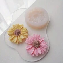 1 molde de silicone em forma de flor margarida para velas caseiras faça você mesmo