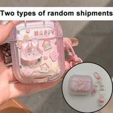 1 件可爱 3D 兔耳耳机盒兼容 iPhone、AirPods 1/2、无线耳机保护套兼容 Airpods 3/4/Pro/Pro2、男朋友/女朋友礼物 - 粉色 - 查看 7