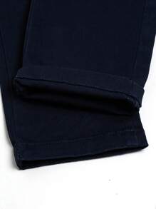 Boys' Woven Embroidered Letter Casual Pants - Navy Blue - View 9