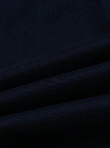 Boys' Woven Embroidered Letter Casual Pants - Navy Blue - View 11