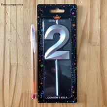 2 Birthday Candles Number Silver Silver Design Various Ages - 29/92 năm - Xem 4