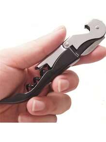 1pc Professional Waiter's Corkscrew Wine Bottle Opener Set,Colorful Wine Bottle Opener,Multifunctional Beer Bottle Opener,Creative Portable Bottle Opener,Suitable For Restaurants, Waiters, Bartenders, And Parties, For Outdoor, Camping, Gift For Father