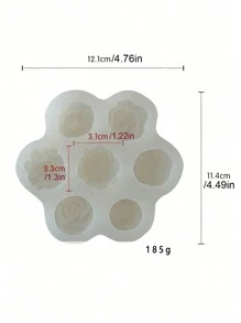 1pc 3D Rose Peony Flower Scented Candle Silicone Mold Decor Valentines