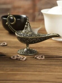 1pc Lamp Metal Incense Burner - Vintage Style Home Decor, Candle Holder Gift With No Candle Rama Decoration Rama - Multicolor - View 7
