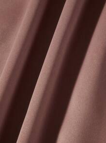 Women Loose Cargo Pants Casual Solid Color Elastic Waist Wide Leg Joggers Trousers With Pockets For Streetwear - Brown - View 10