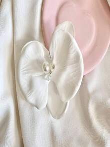 Small White Orchid Wreath Flower Hairband Bride - trắng - Xem 5