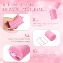 Sponge Hair Rollers, Foam Sponge Large Curling Wave Rollers, No Heat Slouchy Hair Curlers, Hair Rollers, Heatless Curls, Hair Curler, Hair Products And Accessories For Barber Salon Beauty Back To School, Travel Holiday Essentials, Hair Accessories For Women, Hair Curlers, Curly Hair Brush, Rollers, Curly Hair Products, Curler, Hair Roller, Hair Hair Curlers, Rollers, Curly Hair Products, Curler, Rollers For Hairdressing Equipment, Accessories, Hair Curl, Curly Hair Tools, Hair Roller, Christmas,Curly Hair, Hair Curler, Hair Rollers, Heatless Curl, Heatless Curls, Rollers, Hair Curlers, Curly Hair Products, Hair Curl, Hair Roller, Rollers For Hair, Curly Hair Tools, Heatless Curlers,Hair, Accessories, Hair Products, Hair Tools, Hair Stuff, Hair Care, Curly Hair Brush, Barber, Barber Accessories, Hairdressing Equipment,Heatless Waves,Travel Essentials,Hairstyle,Hairdressing - Multicolor - View 2