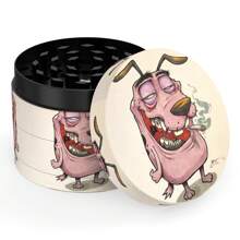4-Layer 50mm Diameter Cartoon Design Zinc Alloy Herb Grinder