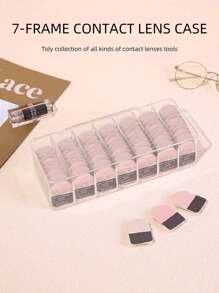 klimonla 1pc 7-Grid Eyeshadow Palette Organizer, Acrylic Makeup Storage Box, Multi-Functional High Breathability Dust-Proof Organizer, Nail Art & Eyelash Tools Storage Box, Jewelry Box, Makeup Brush Holder, Perfume Holder, Cosmetic Bag, Gift For Women, Christmas Gift