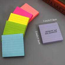 6/8/12/14 Packs Pop Up Lined Sticky Notes 3x3, Easy Post Pop Up Notes Refill, Lined Accordion Style Self-Sticky Note Pads,300 Sheet Pop Up Sticky Notes With Lines, School & Office Accessories - Multicolor - View 5