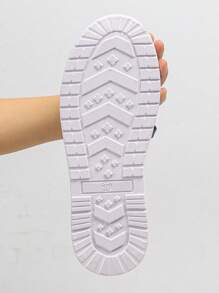 女士豹纹针织透气防滑橡胶底休闲运动鞋，金属装饰，适合户外运动，秋季日常穿着 - 豹紋色 - 查看 8