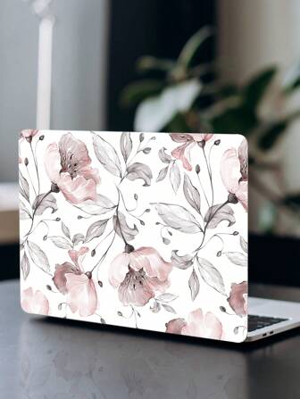 1 pieza Pegatina para laptop con flores frescas pequeñas, hecha de material PVC de alta calidad, resistente al agua y anti-arañazos, adecuada para escritorios de oficina, escritorios de estudiantes y uso en viajes, agrega decoración personalizada y protege la superficie de tu laptop, se pega y se despega.