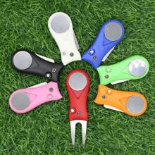 High Quality Golf Ball Marker Tools: Stainless Steel Ball Markers With Magnetic Holder - Durable Portable Golf Outdoor Accessories