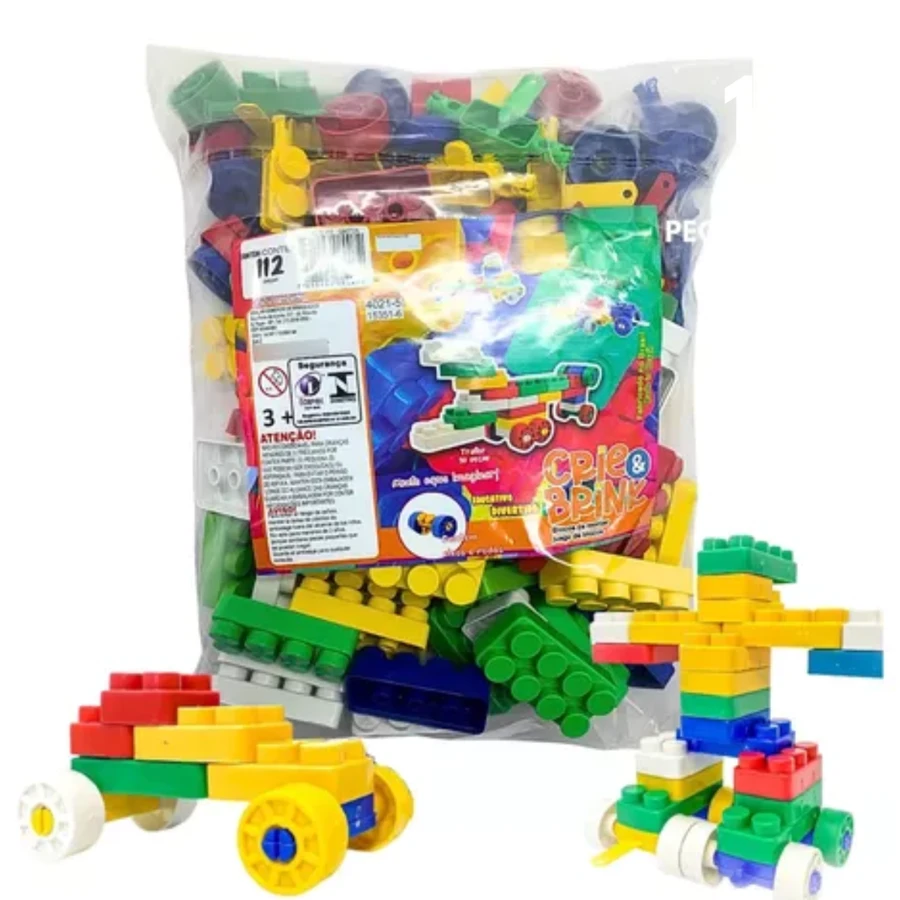 Building Blocks 112 Pieces Educational Didactic Gift For Children - Create And Play - 彩色 - 查看 1
