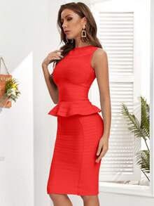 Women's Classic Sexy Striped Gold Zipper Pencil Skirt, Bodycon Fit Slim Waist Mini Skirt