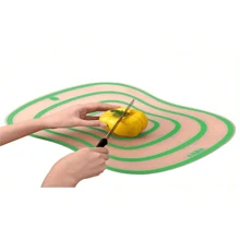 1 pieza Tabla de cortar, tabla de picar, tabla de cortar de cocina de plástico, tabla de cortar transparente, tabla de cortar antideslizante para verduras y carne, bloque de cortar, accesorios de cocina, herramientas para frutas